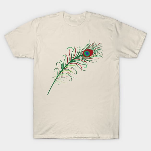 Peacock Feather T-Shirt by Madhav